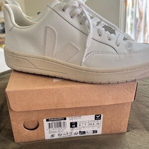 Veja Off-White Leather Sneakers